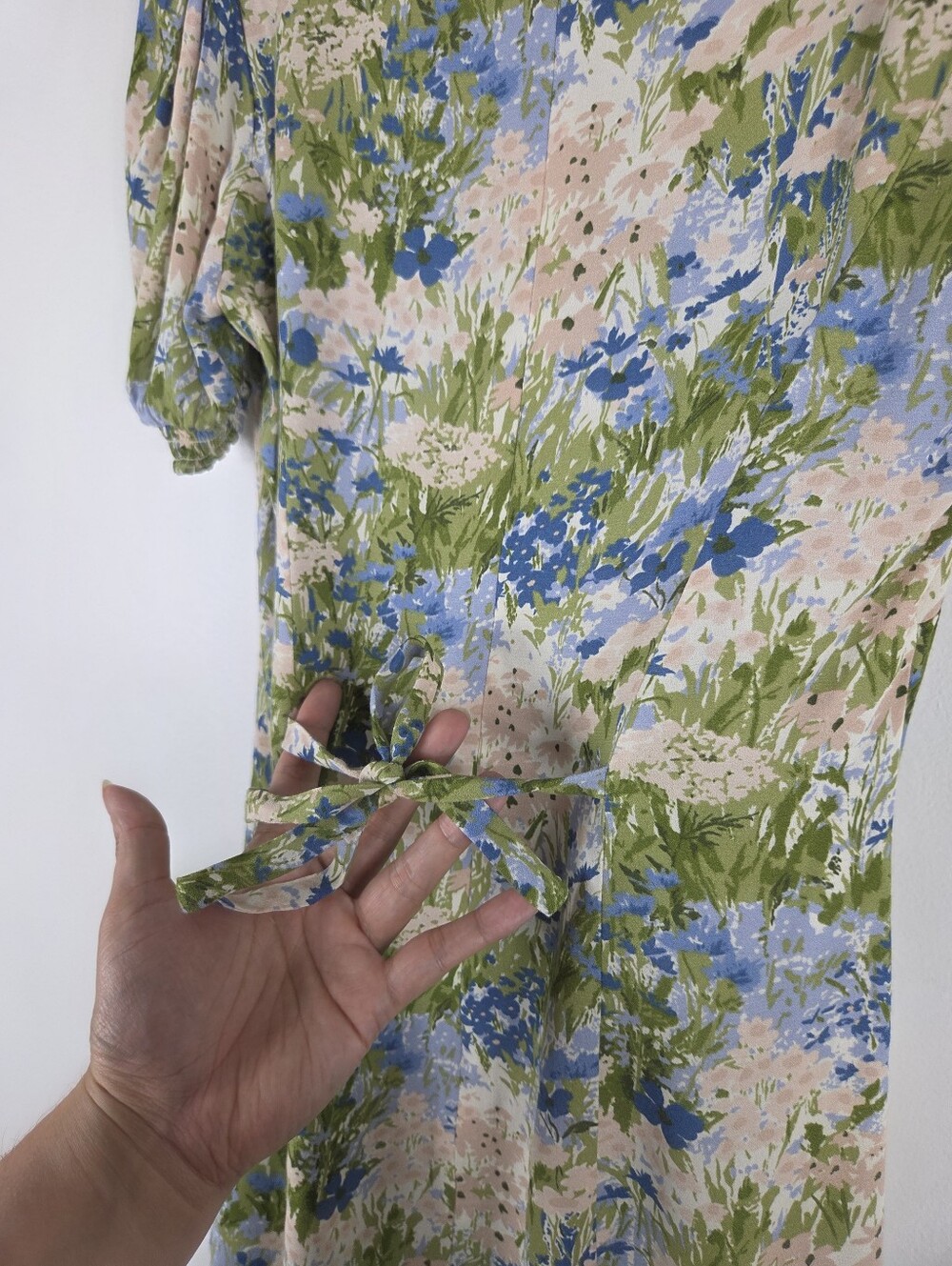 Reformation Georgica Floral Watercolor Fit and Flare Babydoll Mini Dress - Picture 9 of 15